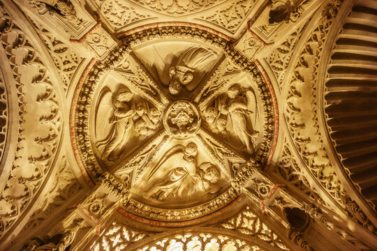 Cripta del Obispo Sizigoric, catedral de Santiago, Patrimonio Mundial de la UNESCO,Sibenik, costa dalmata, Croacia, europa