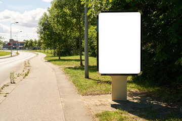 City Light Poster (CLP) Mock-Up Template an Gehweg