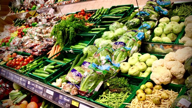 Supermarkt-Auslage