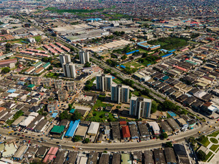 An aerial view of the Surulere skyline