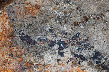 Rust on the metal. Natural background with rusty metal