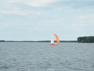 sailing on the lake