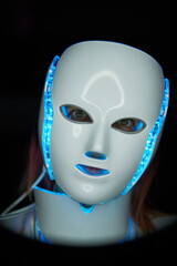 Portrait of futuristic robot. Concept of future technology.