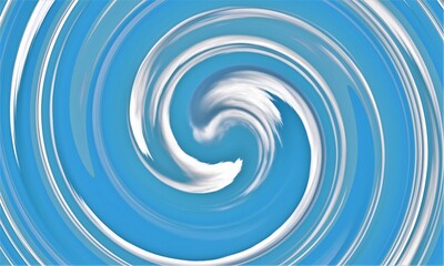 spiral blue sky with clouds close up