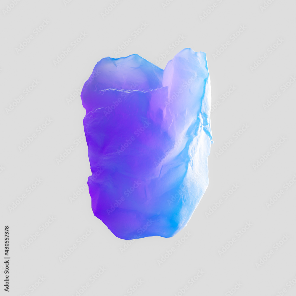 Wall mural abstract blue gradient design element, futuristic rock stone material. suitable for social media pos