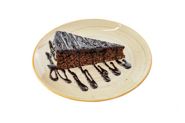 Schokoladen-Bananen-Kuchen – weißer Hintergrund