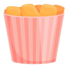 Chicken box icon. Cartoon of Chicken box vector icon for web design isolated on white background