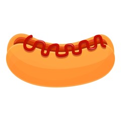 Takeaway hotdog icon. Cartoon of Takeaway hotdog vector icon for web design isolated on white background