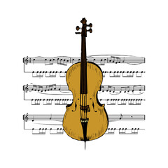 cello stock vector illustration isolated on white background in EPS10 © Ruslan