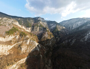 Fototapeta na wymiar The Red Wall peak at Rhodope Mountains, Bulgaria