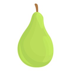 Green pear icon. Cartoon of Green pear vector icon for web design isolated on white background