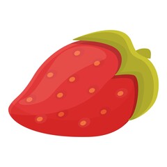 Fresh strawberry icon. Cartoon of Fresh strawberry vector icon for web design isolated on white background