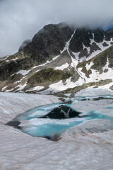 Massif des Sept Laux au printemps , Chaîne de Belledonne , Isère , France