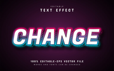 Change text, gradient text effect