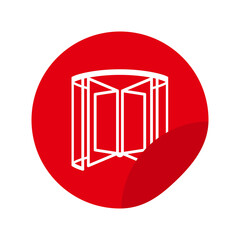 Revolving turning door