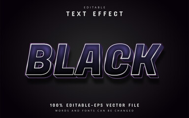 Obraz premium Editable black 3d text effect