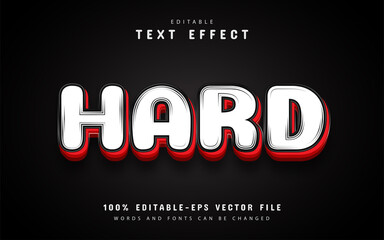 Hard text, editable 3d text effect