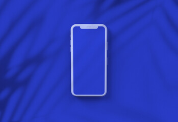 Minimalist modern 3d render illustration Realistic cell phones mockup smartphones for presentation, application display, information graphics. online education and online learning.