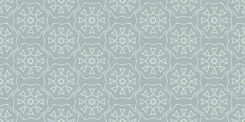 Monochrome background pattern with decorative ornament, wallpaper. Seamless pattern, texture. Vector graphics