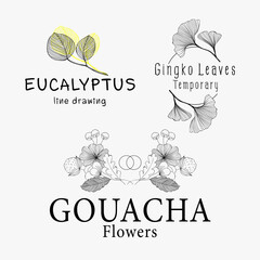 Flower feminine logos template