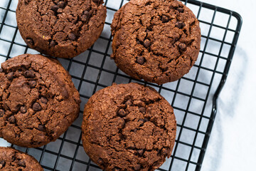 Double chocolate chip cookies