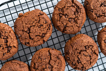 Double chocolate chip cookies