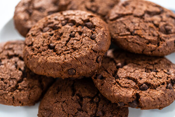 Double chocolate chip cookies