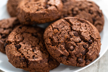 Double chocolate chip cookies