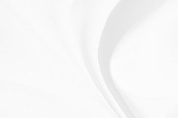 White cloth background abstract with waves, soft background