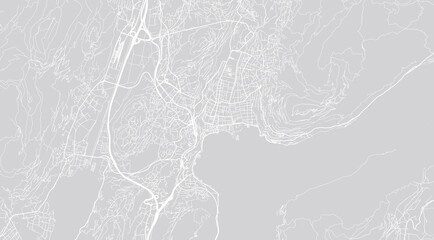 Urban vector city map of Lugano, Switzerland, Europe