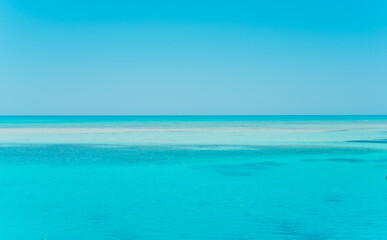 White island in Egypt Sharm el Sheikh, tourism concept, nature landscape