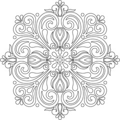 Cross for coloring. Suitable for decoration doodles sketch - 430567938