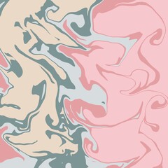 Liquify effect with pink, green, and yellow colors. Marble effect background.  