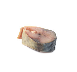 Obraz premium slice of raw mackerel isolated on white background