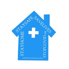 Obraz premium Stay home stay safe The concept of quarantine and stay at home.