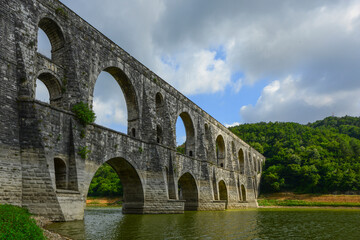 Fototapeta na wymiar The Maglova Aqueduct built by Master Ottoman Architect Sinan Istanbul Turkey