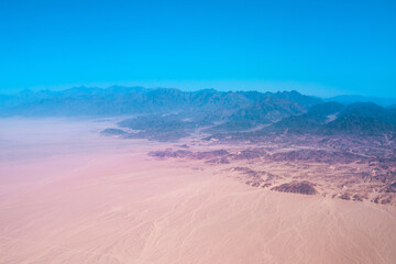 Tourism in Egypt and Africa view on a desert sands, vacation and travelling concept