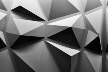 Black triangular abstract background