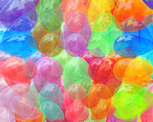 Fototapeta na wymiar Fond abstrait, bulles translucides 