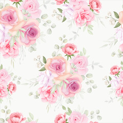 Obraz na płótnie Canvas Elegant floral seamless pattern with soft flower decoration