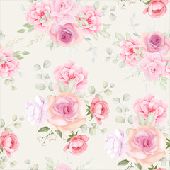 Elegant floral seamless pattern with soft flower decoration