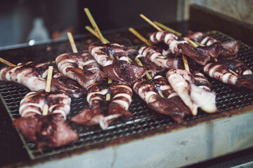 squid on a stick bbq