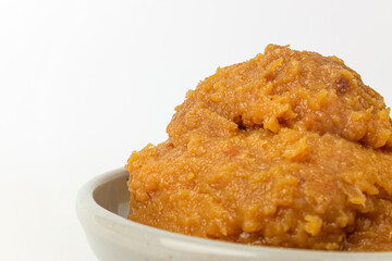 Miso seasoning on a white background