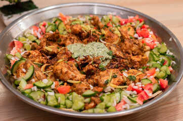 desi Pakistani food painda sobat in a big plate