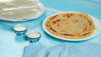 frozen paratha with cooked paratha India and Pakistan food