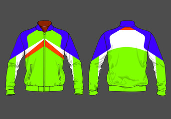 retro vintage windbreaker hoodie jacket template © Ronillo