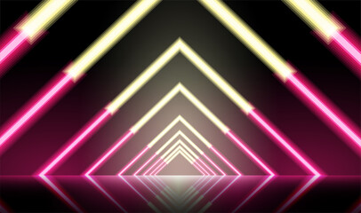 Neon glowing lines, magic energy space light concept, abstract background design