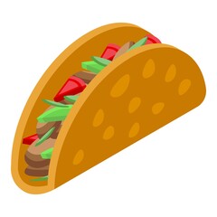 Cheese tacos icon. Isometric of Cheese tacos vector icon for web design isolated on white background