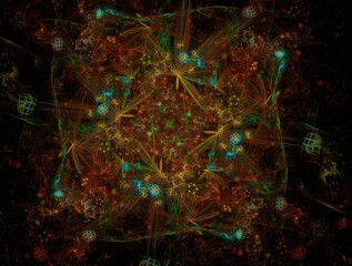 Imaginatory fractal background generated Image