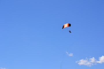 paragliding in the sky